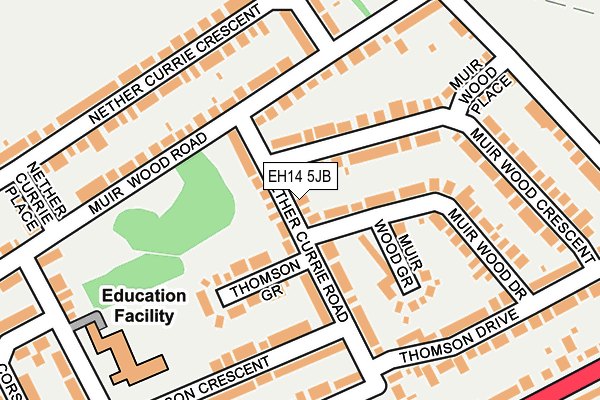 EH14 5JB map - OS OpenMap – Local (Ordnance Survey)