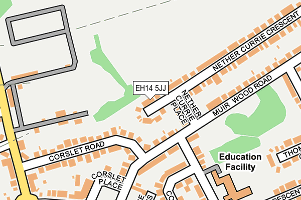 EH14 5JJ map - OS OpenMap – Local (Ordnance Survey)