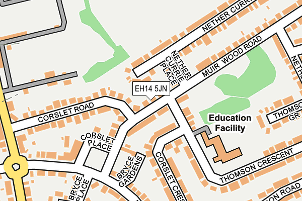 EH14 5JN map - OS OpenMap – Local (Ordnance Survey)