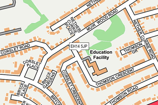 EH14 5JP map - OS OpenMap – Local (Ordnance Survey)