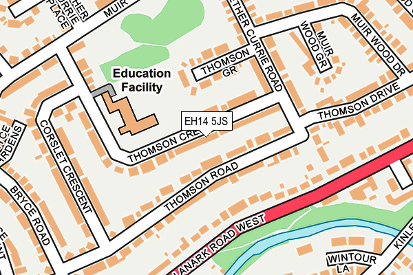 EH14 5JS map - OS OpenMap – Local (Ordnance Survey)