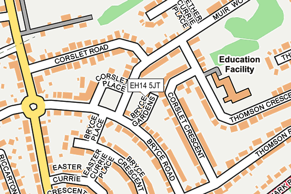 EH14 5JT map - OS OpenMap – Local (Ordnance Survey)
