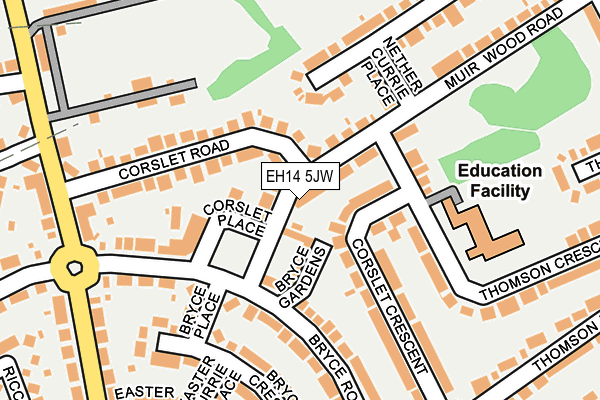 EH14 5JW map - OS OpenMap – Local (Ordnance Survey)