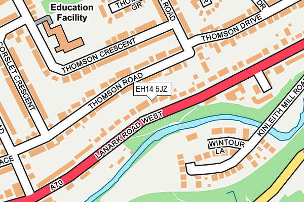 EH14 5JZ map - OS OpenMap – Local (Ordnance Survey)