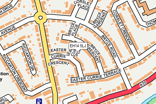 EH14 5LJ map - OS OpenMap – Local (Ordnance Survey)