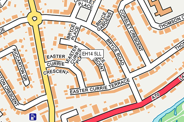 EH14 5LL map - OS OpenMap – Local (Ordnance Survey)