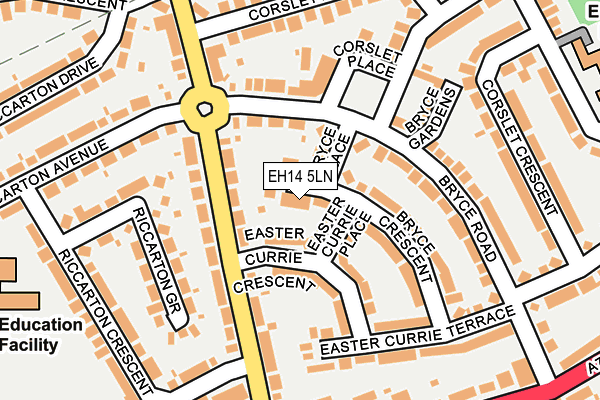 EH14 5LN map - OS OpenMap – Local (Ordnance Survey)