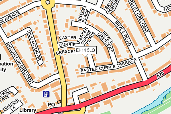 EH14 5LQ map - OS OpenMap – Local (Ordnance Survey)