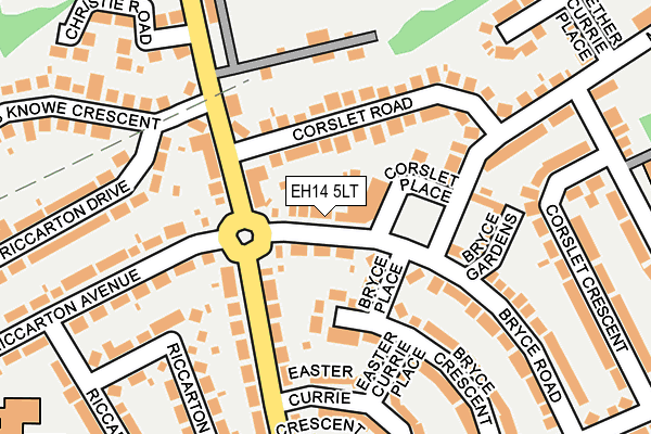 EH14 5LT map - OS OpenMap – Local (Ordnance Survey)