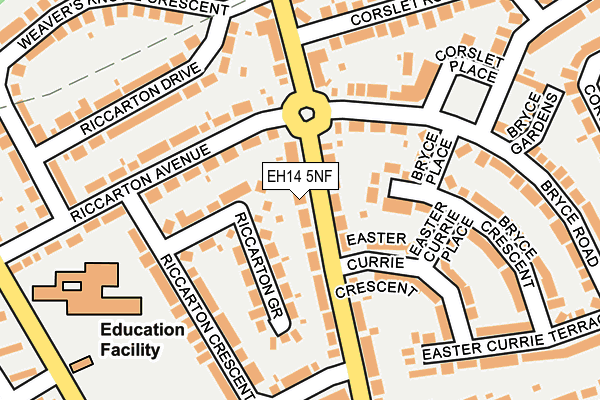 EH14 5NF map - OS OpenMap – Local (Ordnance Survey)