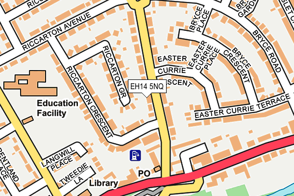 EH14 5NQ map - OS OpenMap – Local (Ordnance Survey)