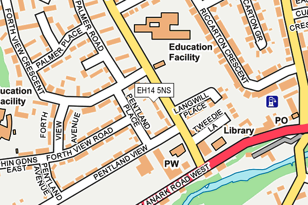 EH14 5NS map - OS OpenMap – Local (Ordnance Survey)