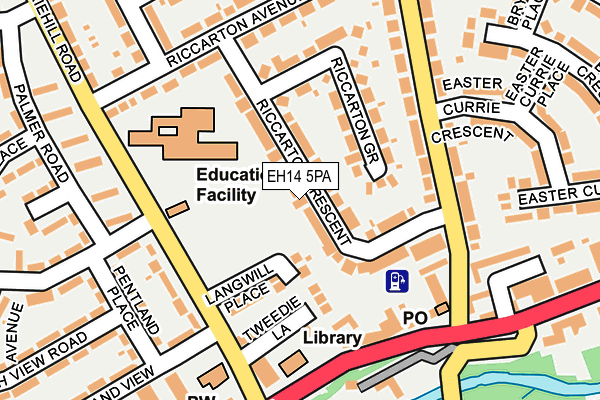 EH14 5PA map - OS OpenMap – Local (Ordnance Survey)