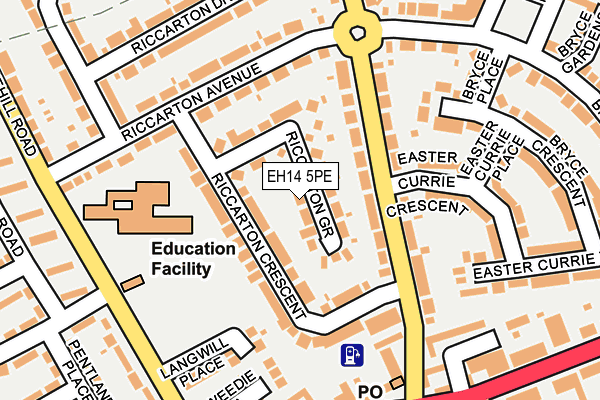 EH14 5PE map - OS OpenMap – Local (Ordnance Survey)