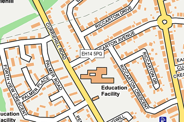 EH14 5PQ map - OS OpenMap – Local (Ordnance Survey)