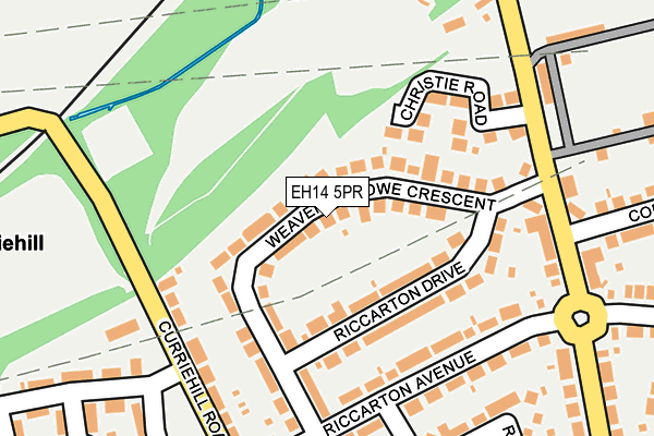 EH14 5PR map - OS OpenMap – Local (Ordnance Survey)