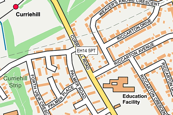 EH14 5PT map - OS OpenMap – Local (Ordnance Survey)