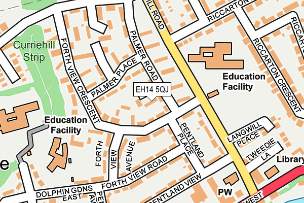 EH14 5QJ map - OS OpenMap – Local (Ordnance Survey)