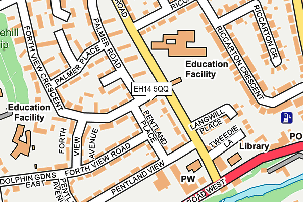 EH14 5QQ map - OS OpenMap – Local (Ordnance Survey)