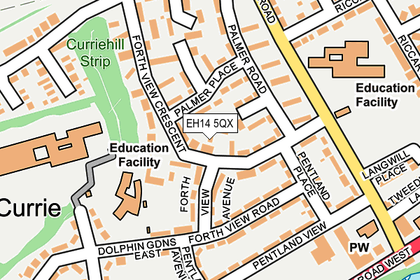 EH14 5QX map - OS OpenMap – Local (Ordnance Survey)