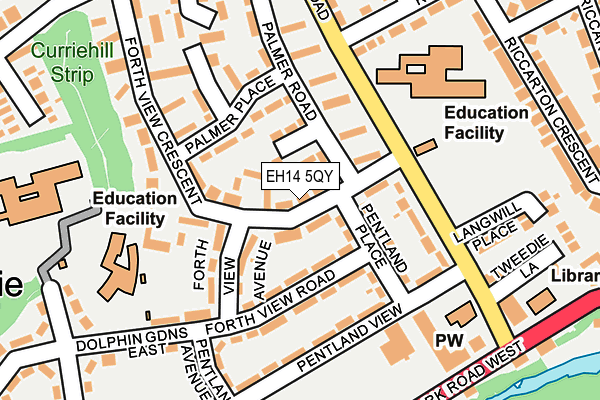 EH14 5QY map - OS OpenMap – Local (Ordnance Survey)