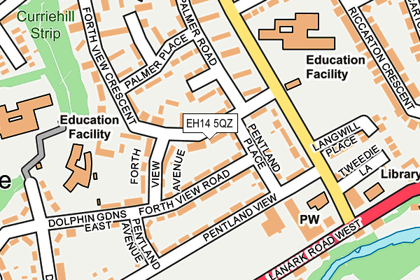 EH14 5QZ map - OS OpenMap – Local (Ordnance Survey)
