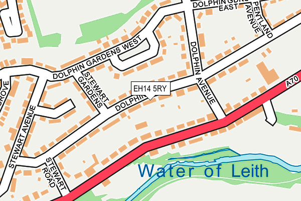 EH14 5RY map - OS OpenMap – Local (Ordnance Survey)