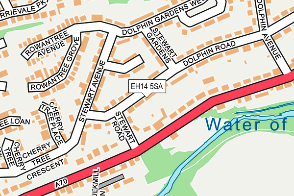 EH14 5SA map - OS OpenMap – Local (Ordnance Survey)