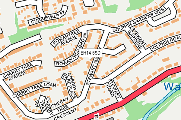 EH14 5SD map - OS OpenMap – Local (Ordnance Survey)