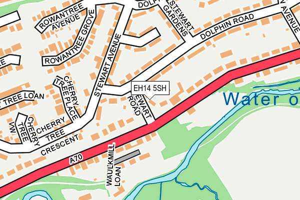 EH14 5SH map - OS OpenMap – Local (Ordnance Survey)