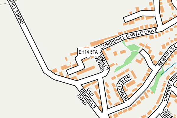 EH14 5TA map - OS OpenMap – Local (Ordnance Survey)