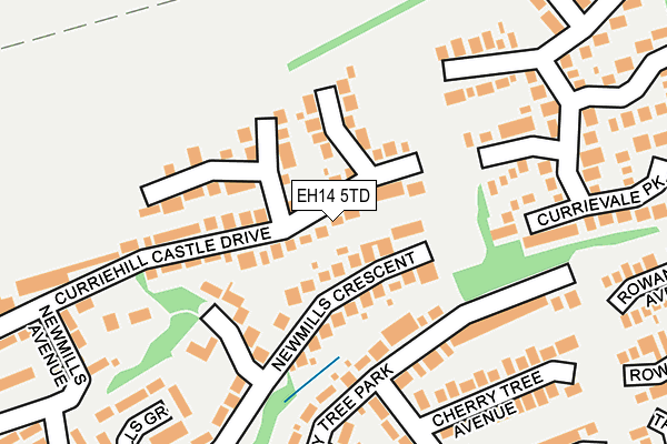 EH14 5TD map - OS OpenMap – Local (Ordnance Survey)