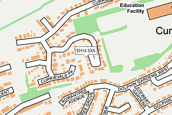 EH14 5XA map - OS OpenMap – Local (Ordnance Survey)