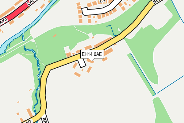 EH14 6AE map - OS OpenMap – Local (Ordnance Survey)