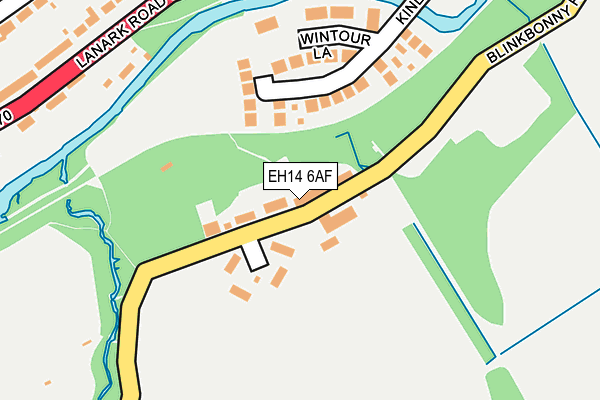 EH14 6AF map - OS OpenMap – Local (Ordnance Survey)