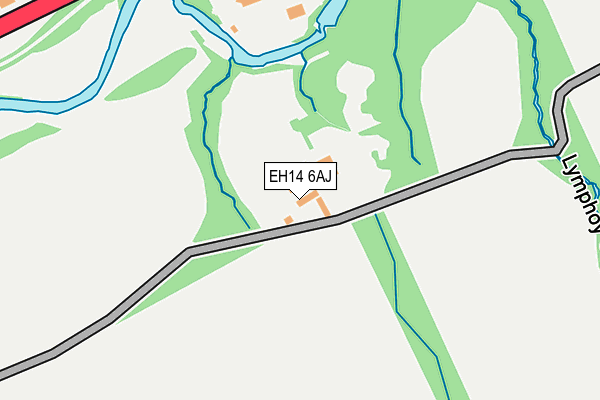 EH14 6AJ map - OS OpenMap – Local (Ordnance Survey)