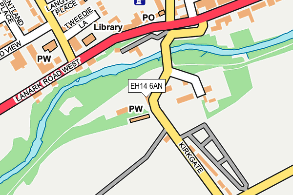 EH14 6AN map - OS OpenMap – Local (Ordnance Survey)