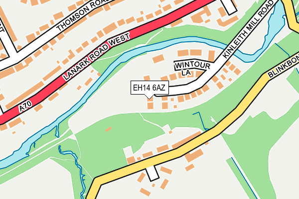 EH14 6AZ map - OS OpenMap – Local (Ordnance Survey)