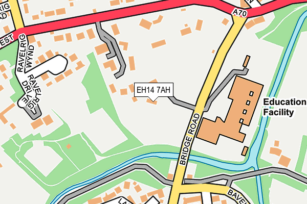 EH14 7AH map - OS OpenMap – Local (Ordnance Survey)