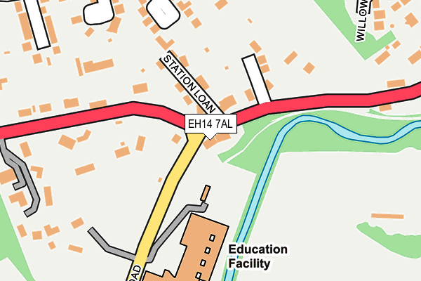 EH14 7AL map - OS OpenMap – Local (Ordnance Survey)