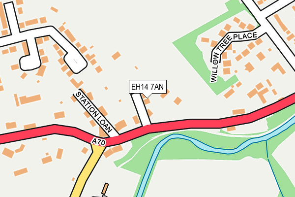 EH14 7AN map - OS OpenMap – Local (Ordnance Survey)