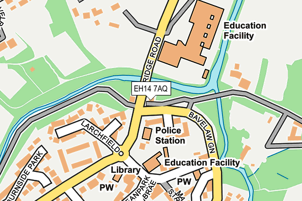 EH14 7AQ map - OS OpenMap – Local (Ordnance Survey)