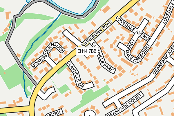 EH14 7BB map - OS OpenMap – Local (Ordnance Survey)