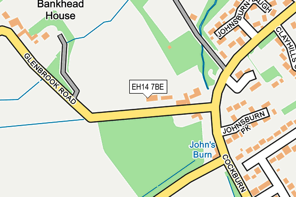 EH14 7BE map - OS OpenMap – Local (Ordnance Survey)