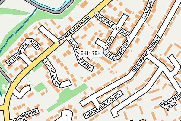 EH14 7BH map - OS OpenMap – Local (Ordnance Survey)