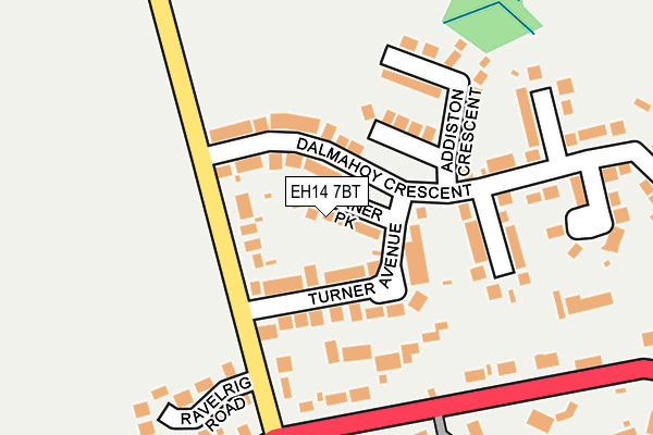 EH14 7BT map - OS OpenMap – Local (Ordnance Survey)