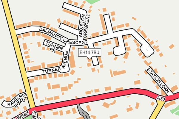 EH14 7BU map - OS OpenMap – Local (Ordnance Survey)