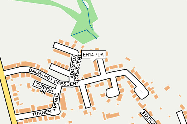 EH14 7DA map - OS OpenMap – Local (Ordnance Survey)
