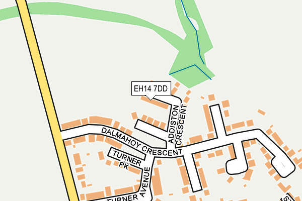 EH14 7DD map - OS OpenMap – Local (Ordnance Survey)