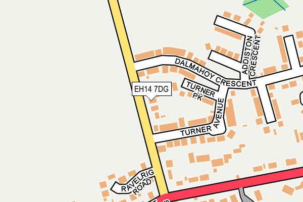 EH14 7DG map - OS OpenMap – Local (Ordnance Survey)